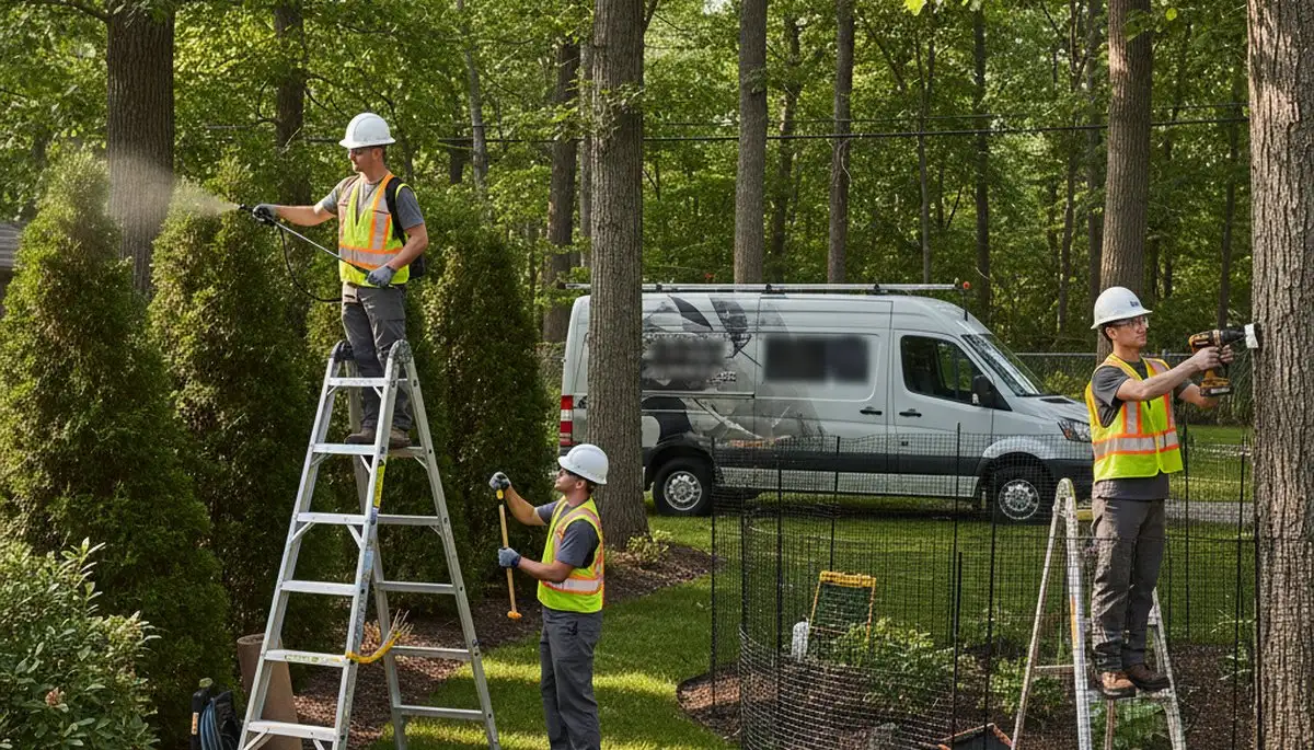 Deer deterrent service protecting trees and shrubs in Burlington, NC landscape