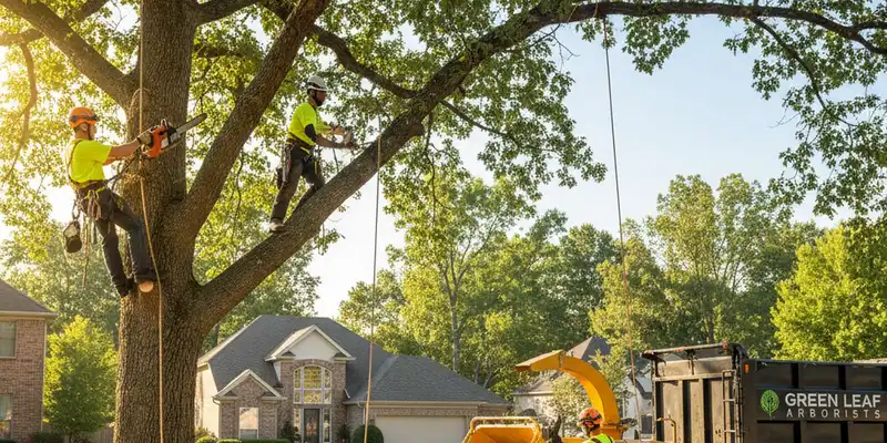 Tree service team in Burlington, NC providing professional tree care and removal on the homepage