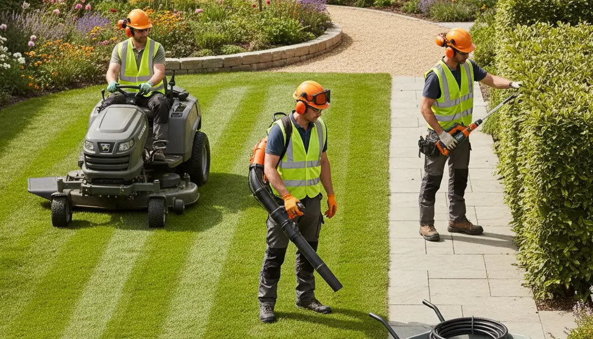 Burlington, NC tree service crew providing professional landscaping and arbor care for local properties