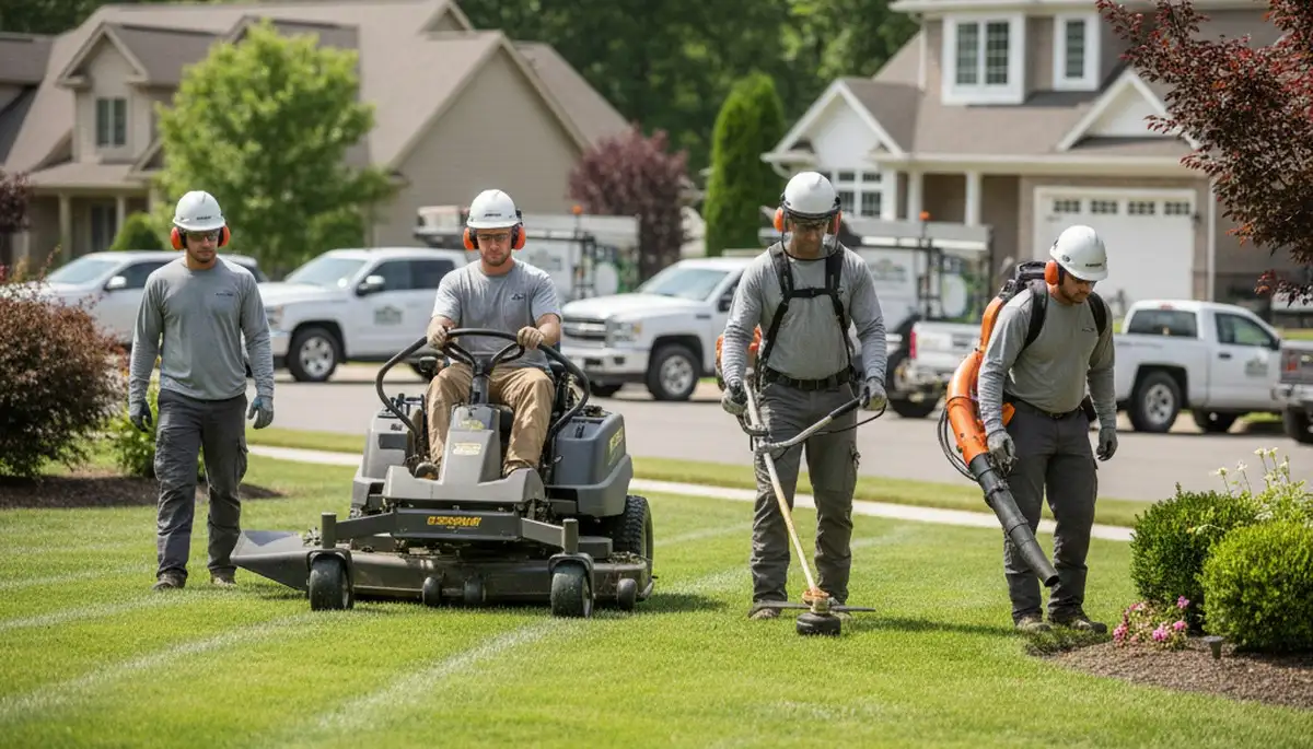 Arbor Tree Care lawn service in Burlington, NC keeping a yard neat and healthy