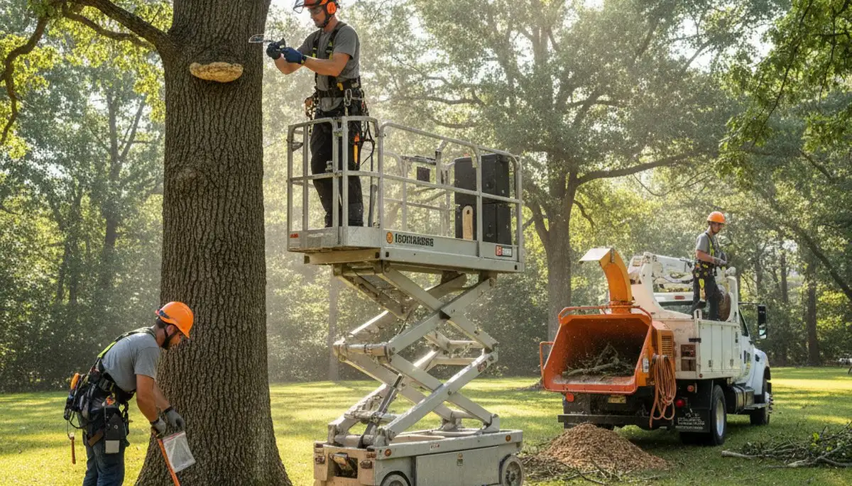 Arbor Tree Care treating diseased tree in Burlington, NC with professional tree disease services