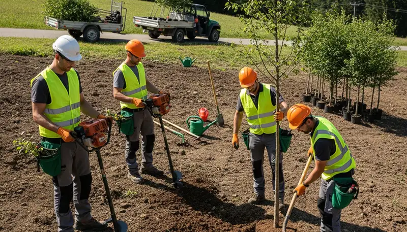 Tree planting service in Burlington, NC by Arbor Tree Care for residential and commercial properties