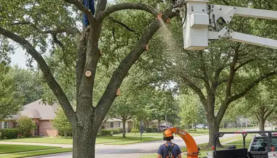 Tree pruning service in Burlington, NC by local arborists improving tree health and safety