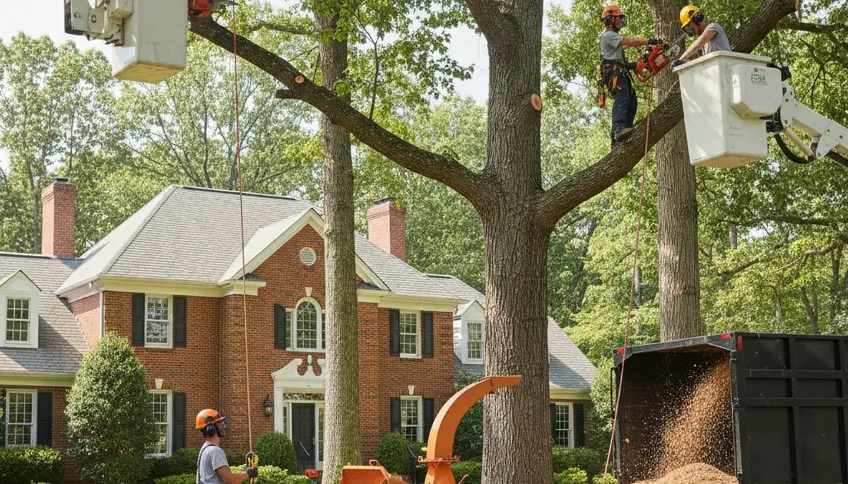 Tree service crew providing professional tree removal in Burlington, NC