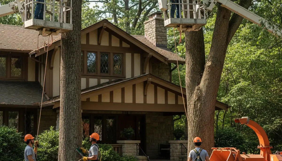 Tree service crew in Burlington, NC providing professional tree care and removal services