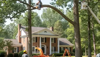 Tree service team in Burlington, NC providing professional tree care and removal services