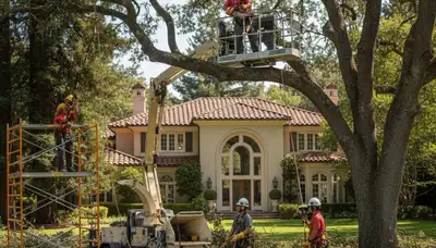 Tree service crew in Burlington, NC providing professional tree care and removal services
