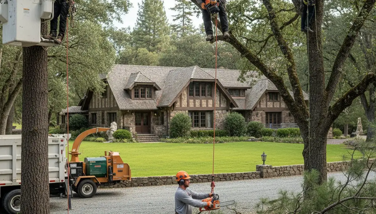 Tree service crew in Burlington, NC providing professional tree care and removal services
