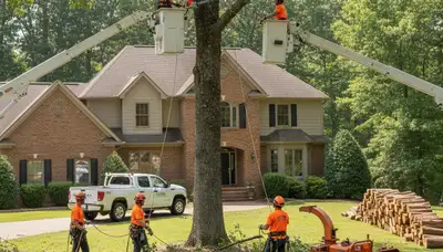 Tree service team in Burlington, NC providing professional tree care and removal services