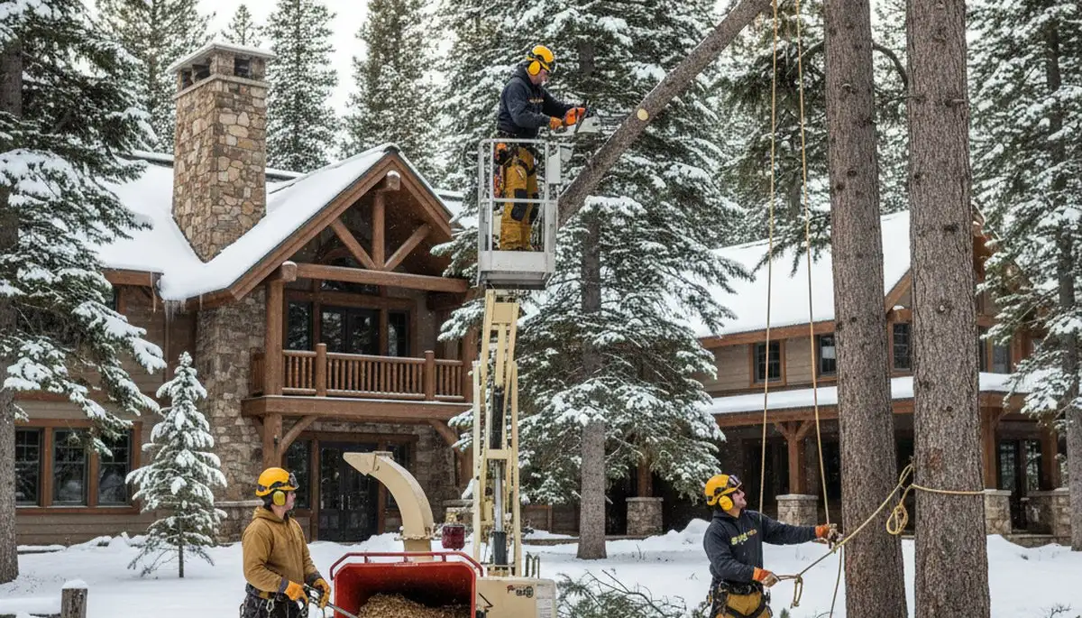 Tree service crew in Burlington, NC providing professional tree removal and trimming services