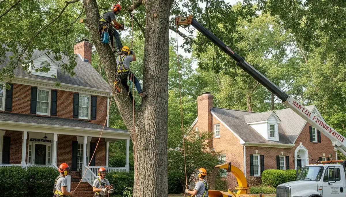 Tree service crew in Burlington, NC handling professional tree trimming and removal